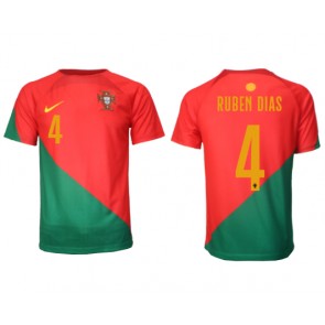 Portugal Ruben Dias #4 Hemmatröja VM 2022 Kortärmad